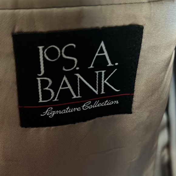 Jos-A-Banks brown plaid jacket used and in good condition. - Picture 3 of 3